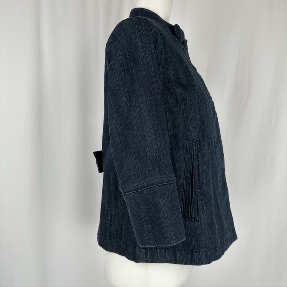 NWT - Talbots Size Petites Women's Box Stretch Cropped Denim Jacket - Picture 4 of 9